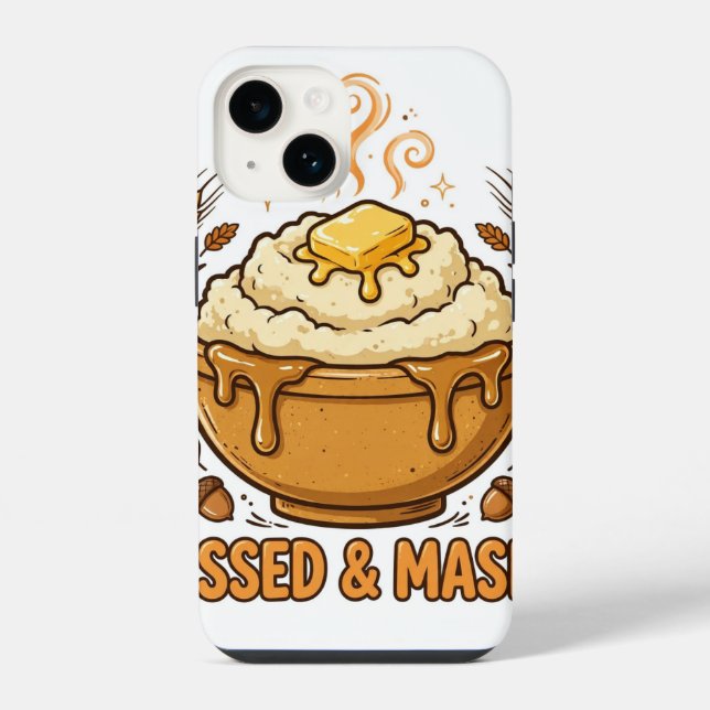 Coque iPhone Étui iPhone Thanksgiving Béni et Écrasé (Verso)
