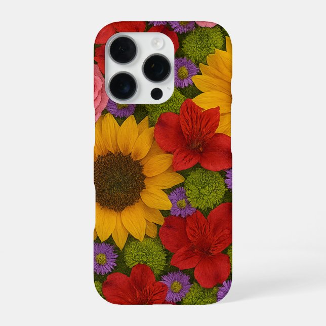 Coque iPhone Étui iPhone Tournesol et Rose (Verso)