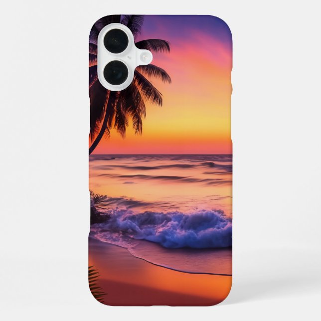Coque iPhone Étui iPhone Tropical Sunset (Verso)