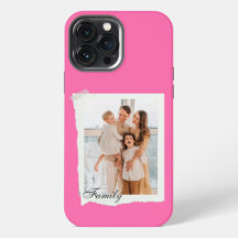 Étui iPhone vintage rose moderne personnalisé