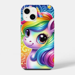 Coque Pour iPhone 14 Étui licorne bébé arc-en-ciel pour iphone 14