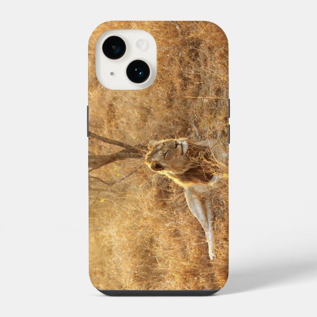 Coque iPhone Étui Lion pour iPhone 14 (Verso)