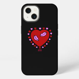 Etui iPhone 13 Étui Lovely Heart Kisses pour Apple iPhone 13