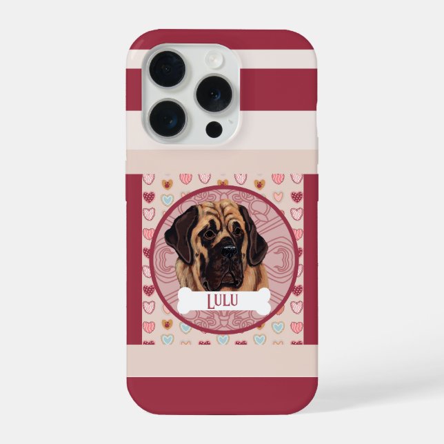 Coque iPhone Étui Mastiff Valentine Heart pour iPhone 11 Pro  (Verso)