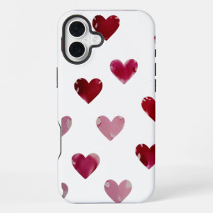 Coque iPhone 16 Plus Étui Minimal Heart Icons – Étui Moderne Artistique