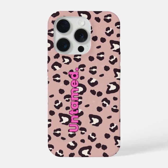 Coque iPhone Étui mobile imprimé animal rose (Verso)