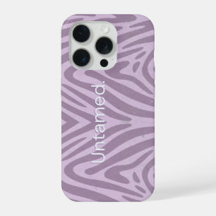 Coque iPhone 15 Pro Étui mobile violet à motif zèbre