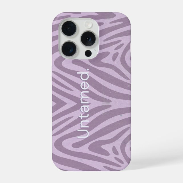 Coque iPhone Étui mobile violet à motif zèbre (Verso)
