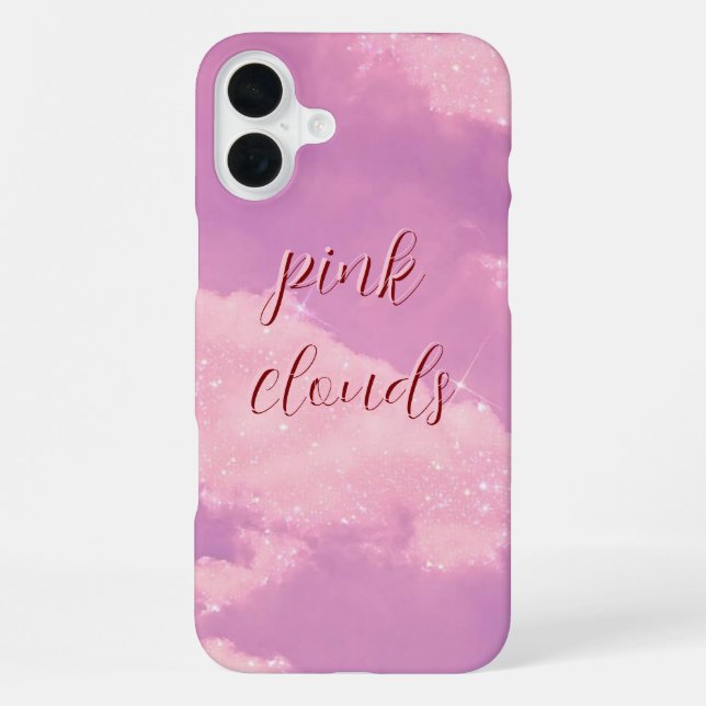 Coque iPhone Étui Monogrammé Pink Clouds Case-Mate iPhone (Verso)