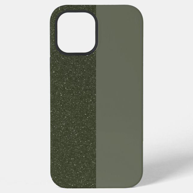 Coque iPhone Étui Moss Green Duo-Texture pour iPhone 12 Pro Max (Verso)