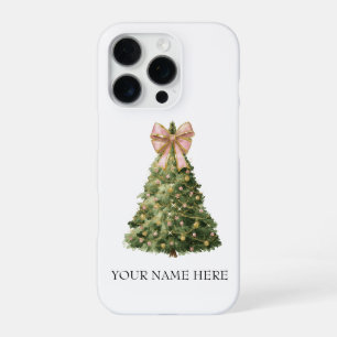 Coque iPhone 16 Pro Étui personnalisé à aquarelle pour iPhone avec arb