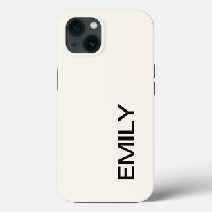 Etui iPhone 13 Étui personnalisé iPhone 13 blanc gras moderne
