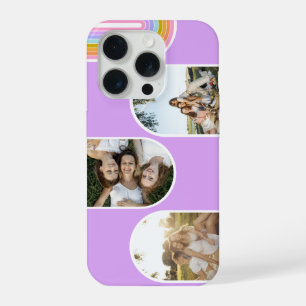 Coque iPhone 15 Pro Étui personnalisé moderne et mignon lilas 3 photos