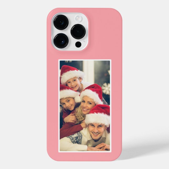 Coque iPhone Étui personnalisé rose poudré pour iPhone - Mate (Verso)