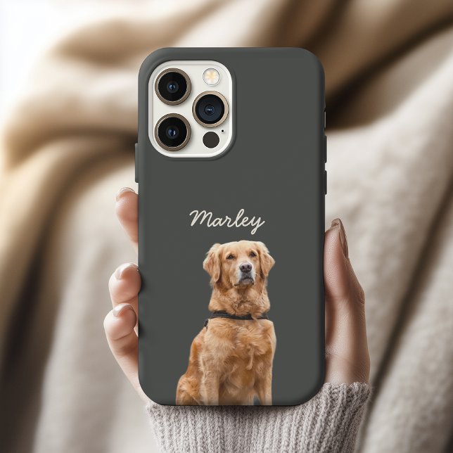Coque iPhone Étui photo personnalisé pour animaux de compagnie, (Custom Dog Photo Phone Case Gift for Her or Him, Personalized Pet Photo Case Gift for Moms & Dads)