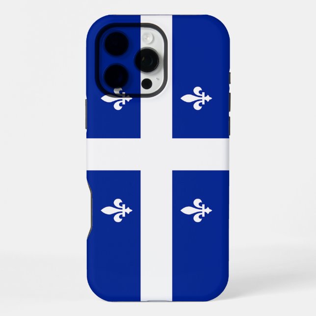 Coque iPhone Étui pour Apple iPhone 16 Pro Max, drapeau du Québ (Verso)