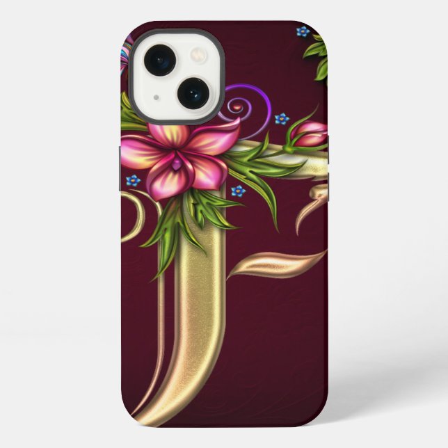 Coque iPhone Étui pour iPad Air à monogramme F (Verso)