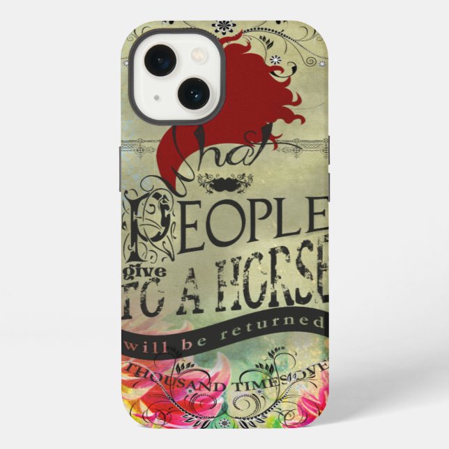 Coque iPhone Étui pour iPad - Citation de cheval (Verso)