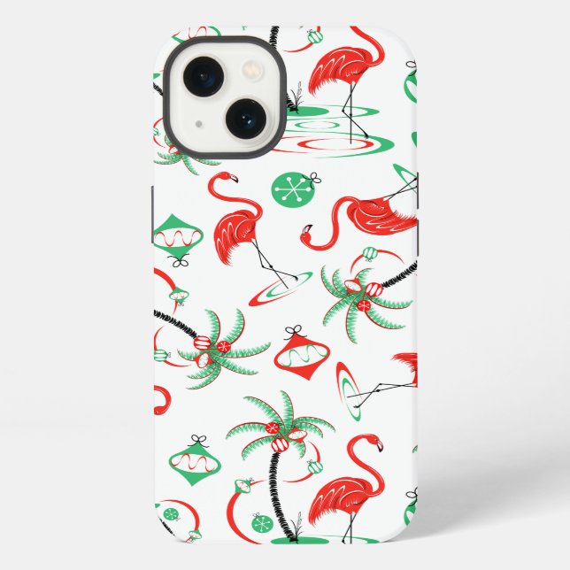 Coque iPhone Étui pour iPad Flamingo rouge de Noël Multi (Verso)