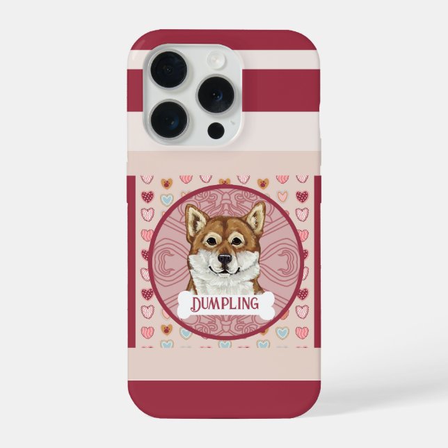 Coque iPhone Étui pour iPhone 11 Pro au nom de Shiba Inu Valent (Verso)