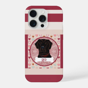 Coque iPhone 15 Pro Étui pour iPhone 11 Pro avec cœur de Labrador Retr