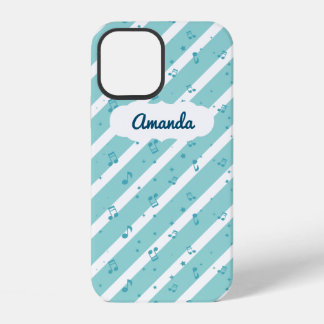 Coque iPhone 12 Étui pour iPhone 12 avec notes de musique rayées b