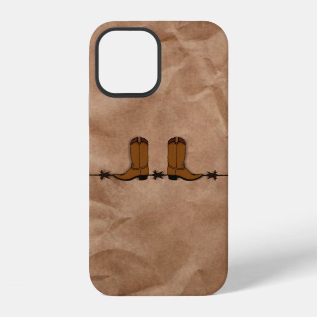 Coque iPhone Étui pour iPhone 12 Bottes de Cowboy (Verso)
