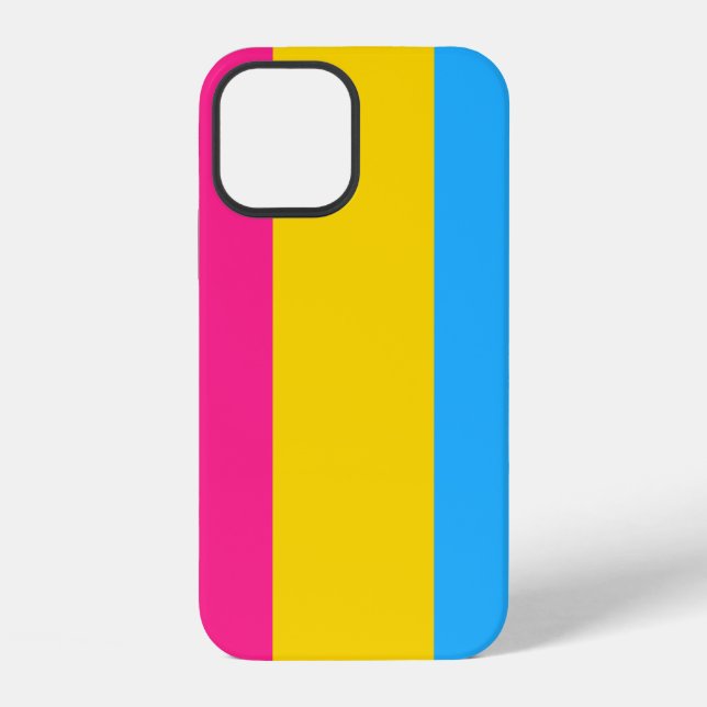 Coque iPhone Étui pour iPhone 12 drapeau pansexuel (Verso)