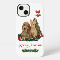 Étui pour iPhone 13 avec chiot et chaton