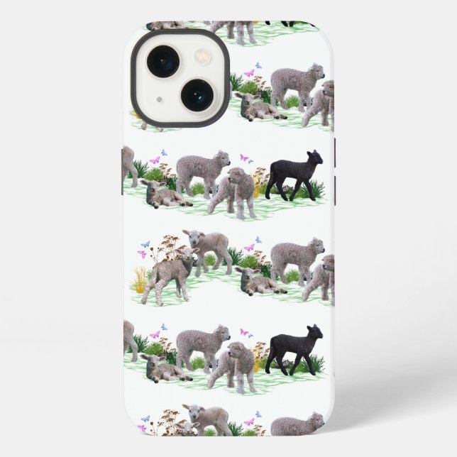 Coque iPhone Étui pour iPhone 13 Lamb Meadow (Verso)