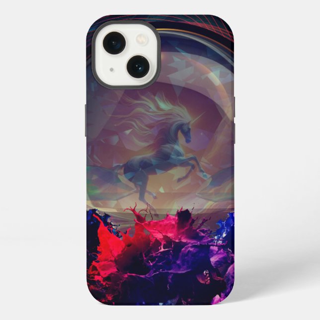 Coque iPhone Étui pour iPhone 13 Licorne Splash (Verso)