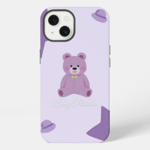 Etui iPhone 13 Étui pour iPhone 13 Ourson Cosmique Violet Pastel