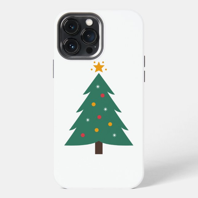Coque iPhone Étui pour iPhone 13 Pro Max arbre de Noël (Verso)