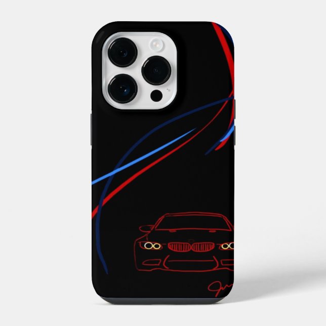 Coque iPhone Étui pour iPhone 14 BMW M3 Stripes (Verso)