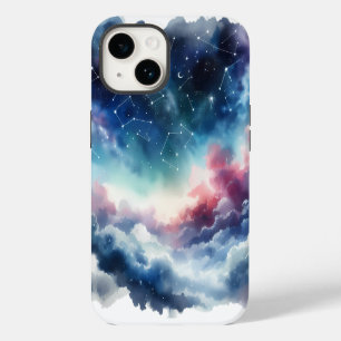 Coque Pour iPhone 14 Étui pour iPhone 14 Ciel Nocturne Aquarelle Oniriq