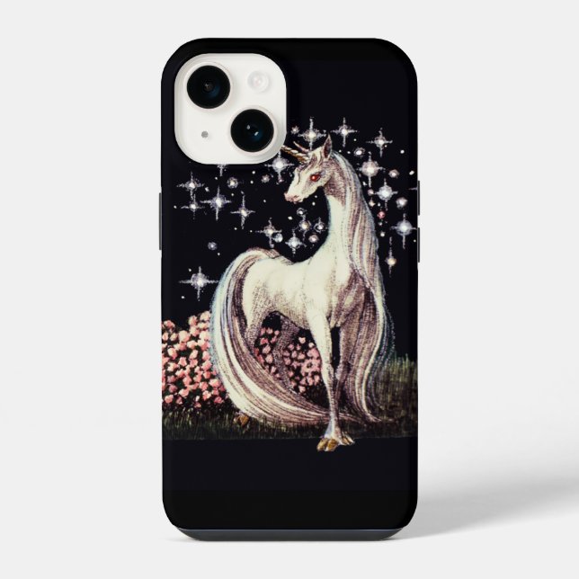 Coque iPhone Étui pour iPhone 14 Licorne (Verso)