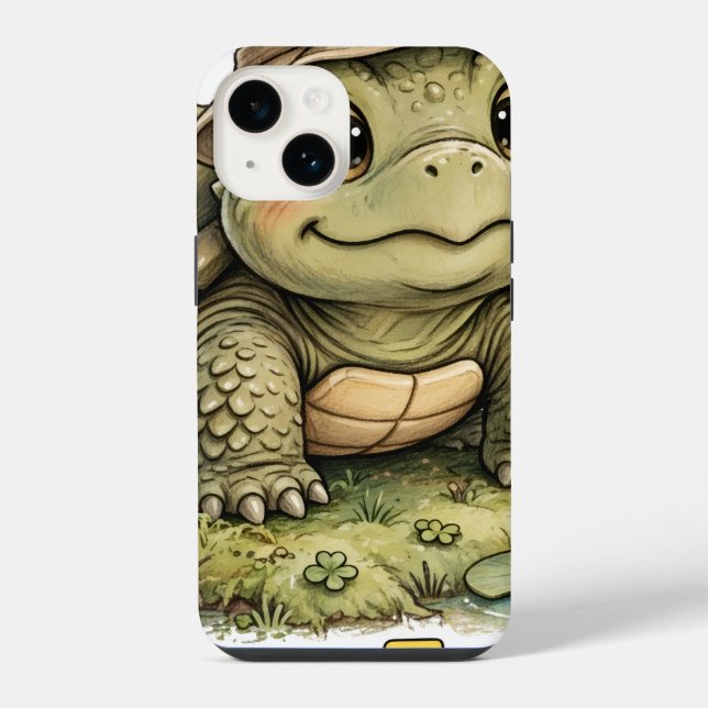 Coque iPhone Étui pour iPhone 14 Lil' Bayou Explorers Tortue (Verso)