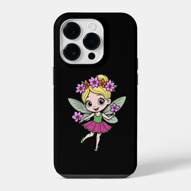 Coque iPhone Étui pour iPhone 14 Pro Fée Fleur de Pastèque (Verso)