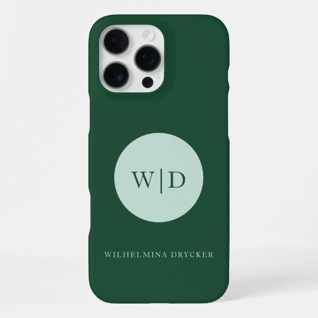 Coque iPhone Étui pour iPhone 15 Monogramme Entreprise (Verso)