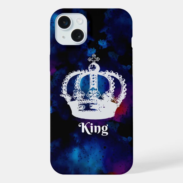 Coque iPhone Étui pour iPhone 15 Plus 'Royal King' Couronne Est (Verso)