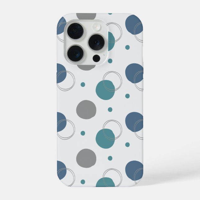 Coque iPhone Étui pour iPhone 15 Pro 'Cercles de points ludique (Verso)