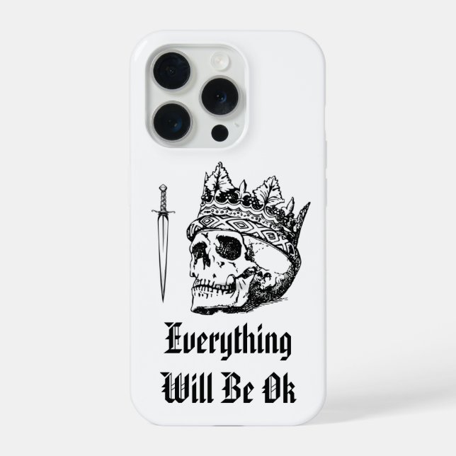 Coque iPhone Étui pour iPhone 15 Pro Everything Will Be OK (Verso)