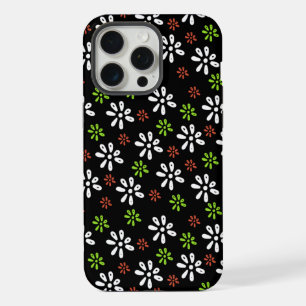 Coque iPhone 15 Pro Max Étui pour iPhone 15 Pro Max à motif Fleurs noires
