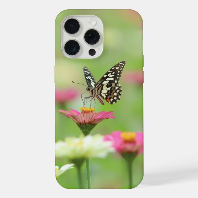 Coque iPhone Étui pour iPhone 15 Pro Max à motif floral naturel (Verso)
