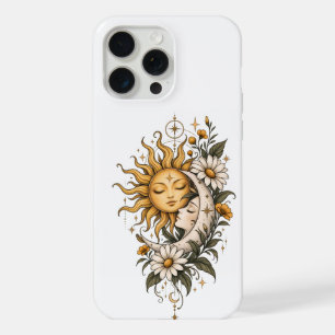 Coque iPhone 15 Pro Max Étui pour iPhone 15 Pro Max Celestial Sun and Moon