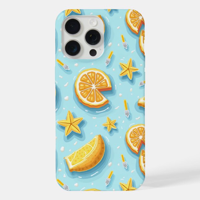 COQUE iPhone ÉTUI POUR IPHONE 15 PRO MAX CITRON D'ÉTÉ (Verso)