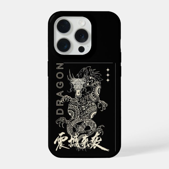 Coque iPhone Étui pour iPhone 15 Pro Max Dragon Esthétique Soup (Verso)