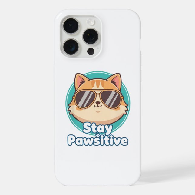Coque iPhone Étui pour iPhone 15 pro max Lunettes Aviateur Chat (Verso)