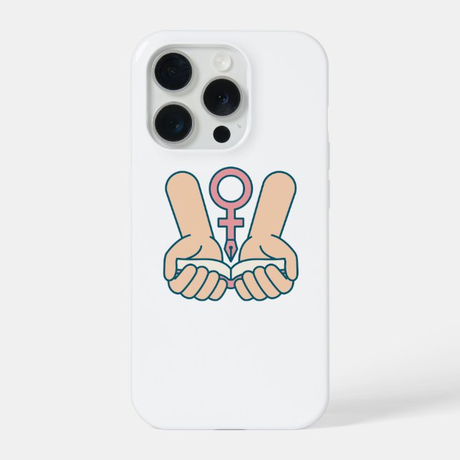 Coque iPhone Étui pour iPhone 15 Pro Protéger les droits des fe (Verso)
