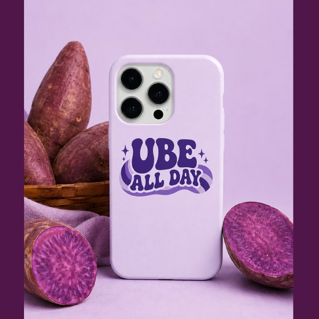 Coque iPhone Étui pour iPhone 15 Ube toute la journée (Créateur téléchargé)